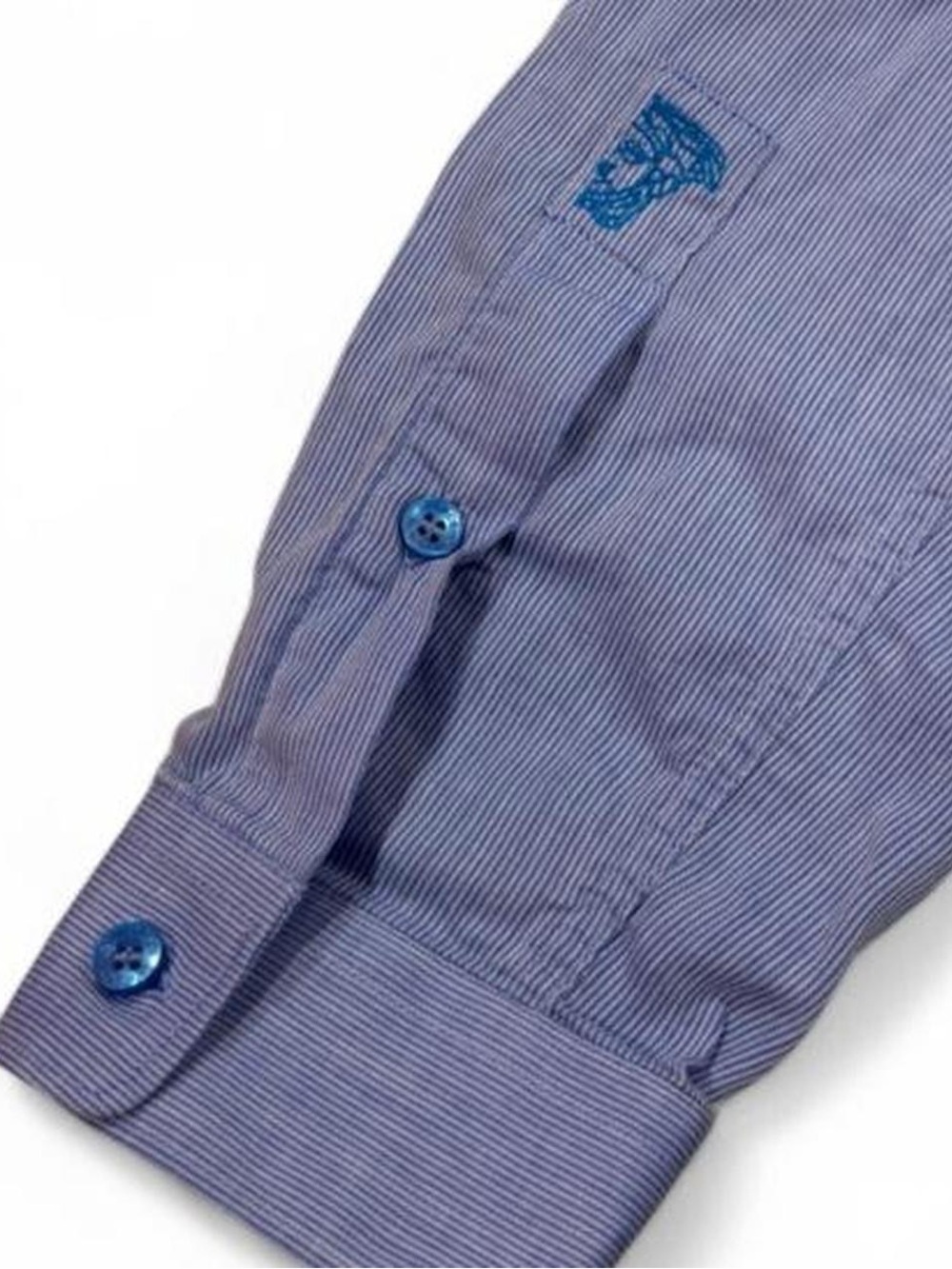 Versace micro striped button-up dress shirt